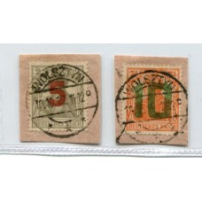 POLONIA 1919 Yv 61/2 SERIE COMPLETA RESELLADA USADA EN FRAGMENTOS RARISIMA Y DE LUJO 350 €